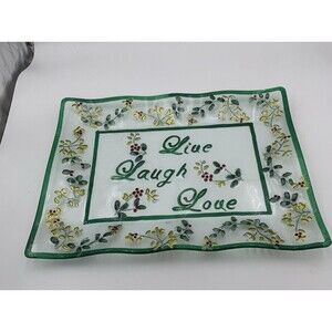 Pfaltzgraff Winterberry Live Laugh Love Hand Painted Platter 17-1/4-Inch